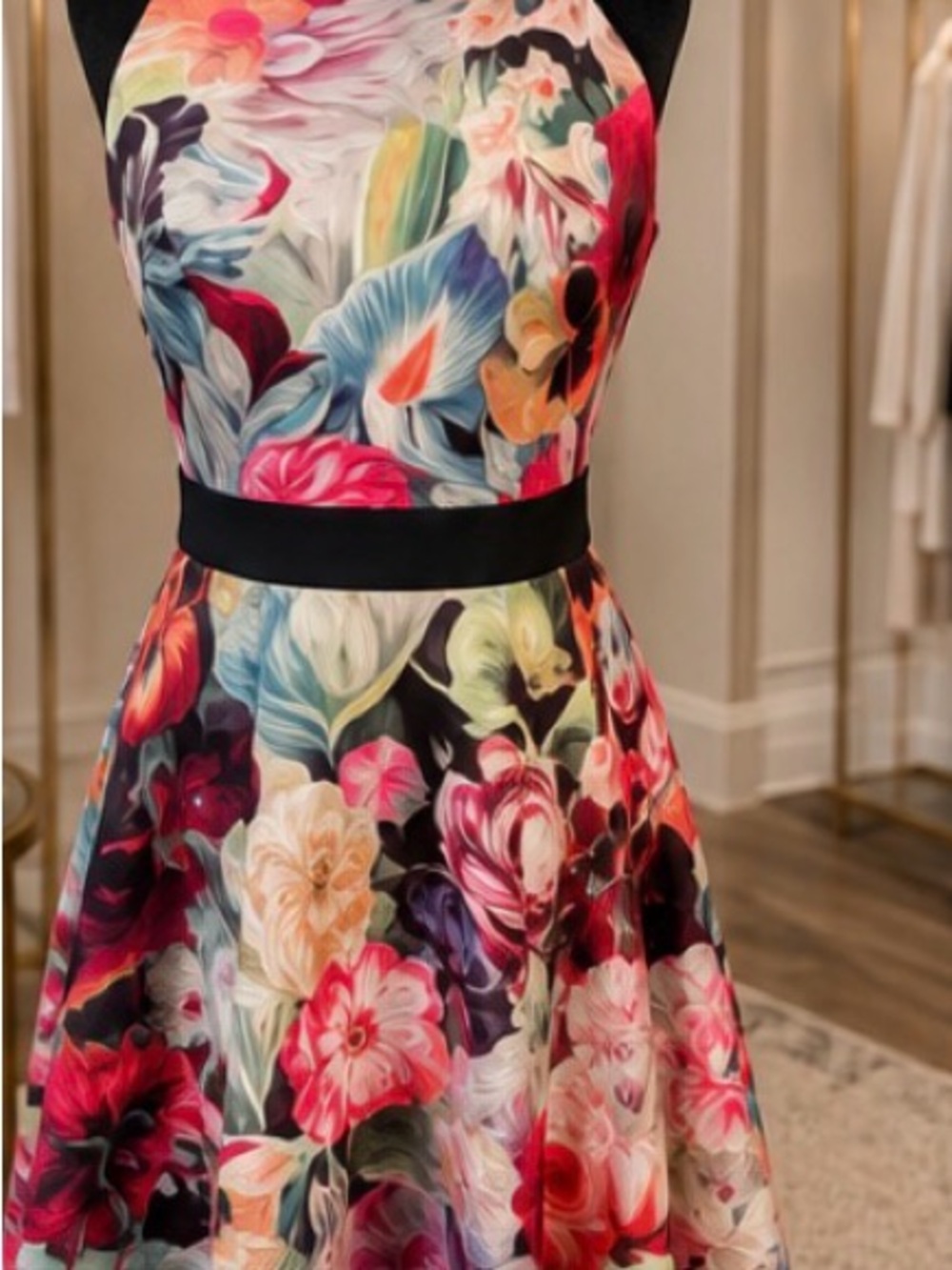 Ted Baker London Painterly Floral Fit & Flare Dress Size 3